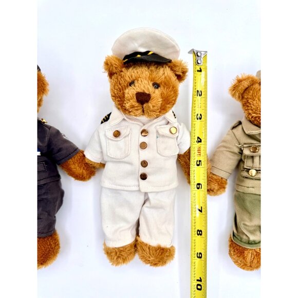 Plushland 2008 3-Piece Military Teddy Bear Set – Navy, Army & Air Force Uniforms - Picture 9 of 9